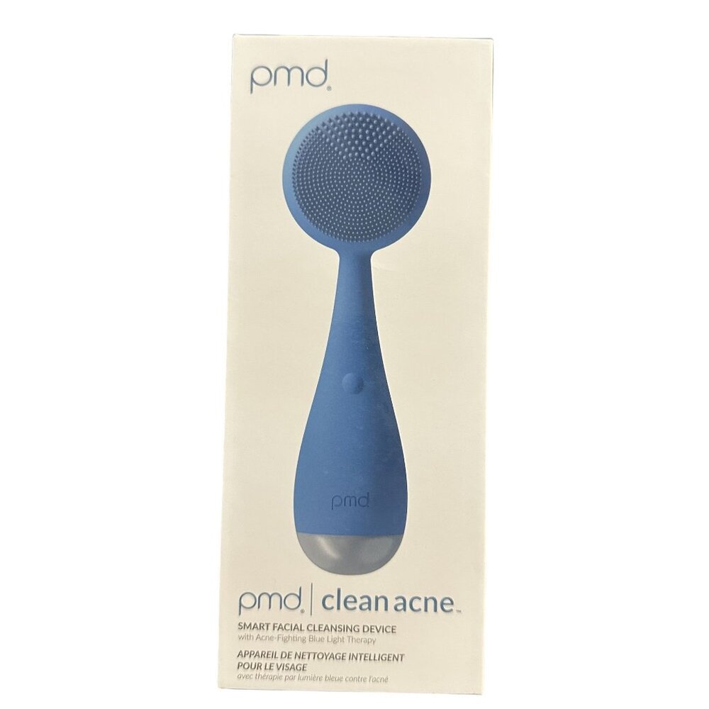PMD Clean Acne Smart Facial Cleansing Device Blue Light Therapy Sonic Cleanser